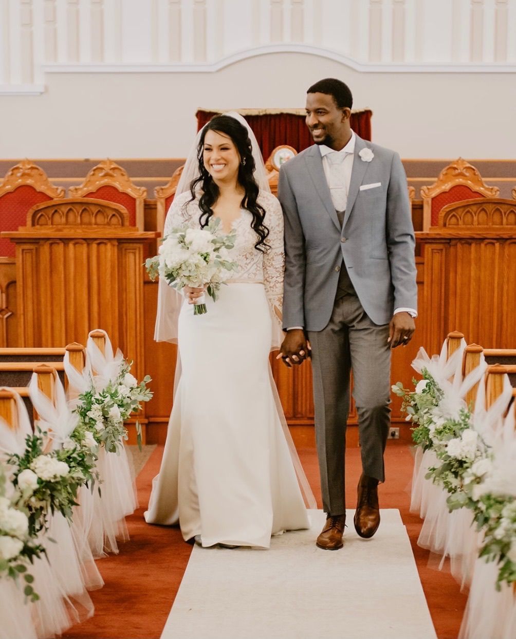 White and sage green wedding 