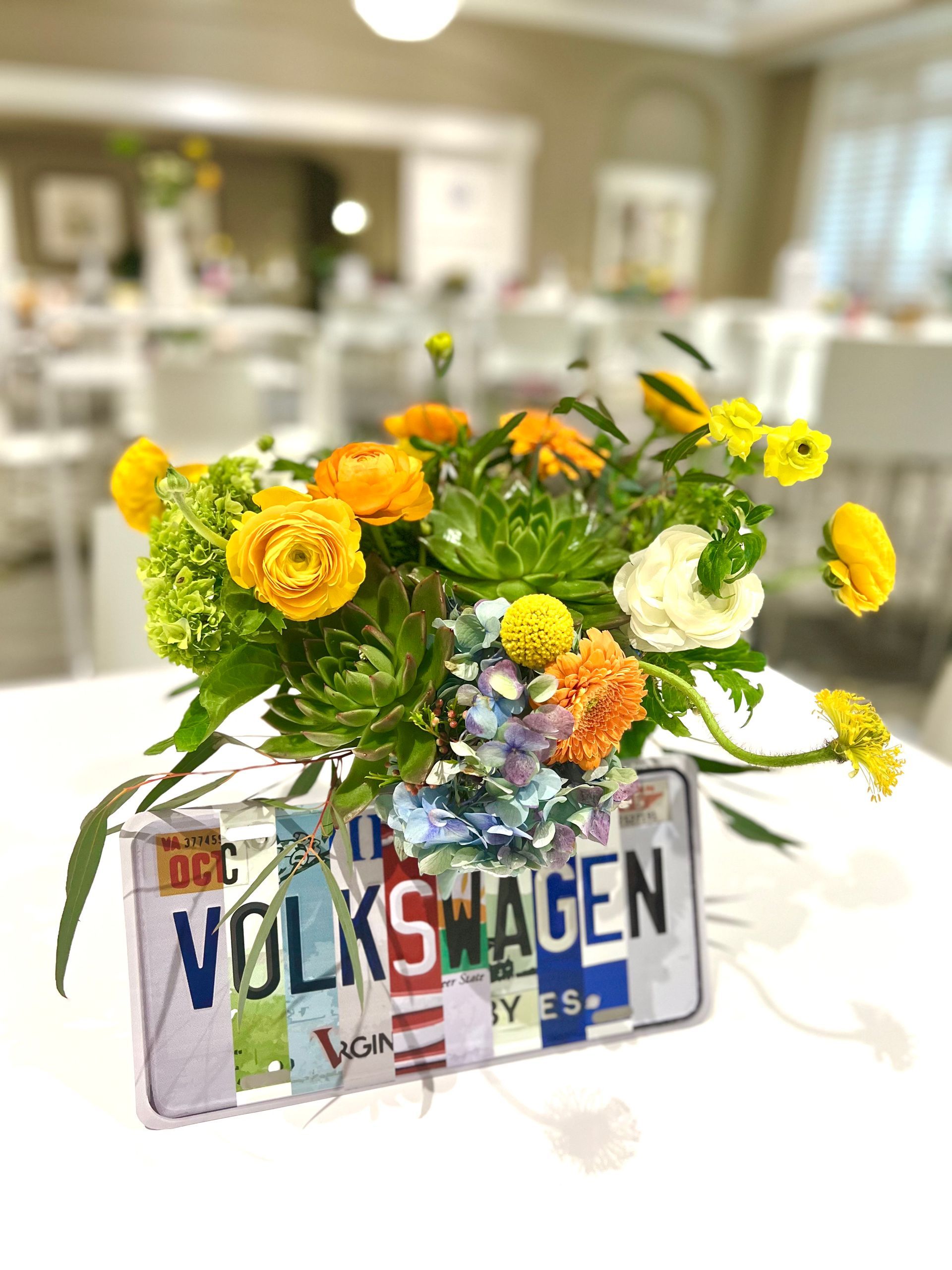 Bold fun colorful Las Vegas corporate arrangements