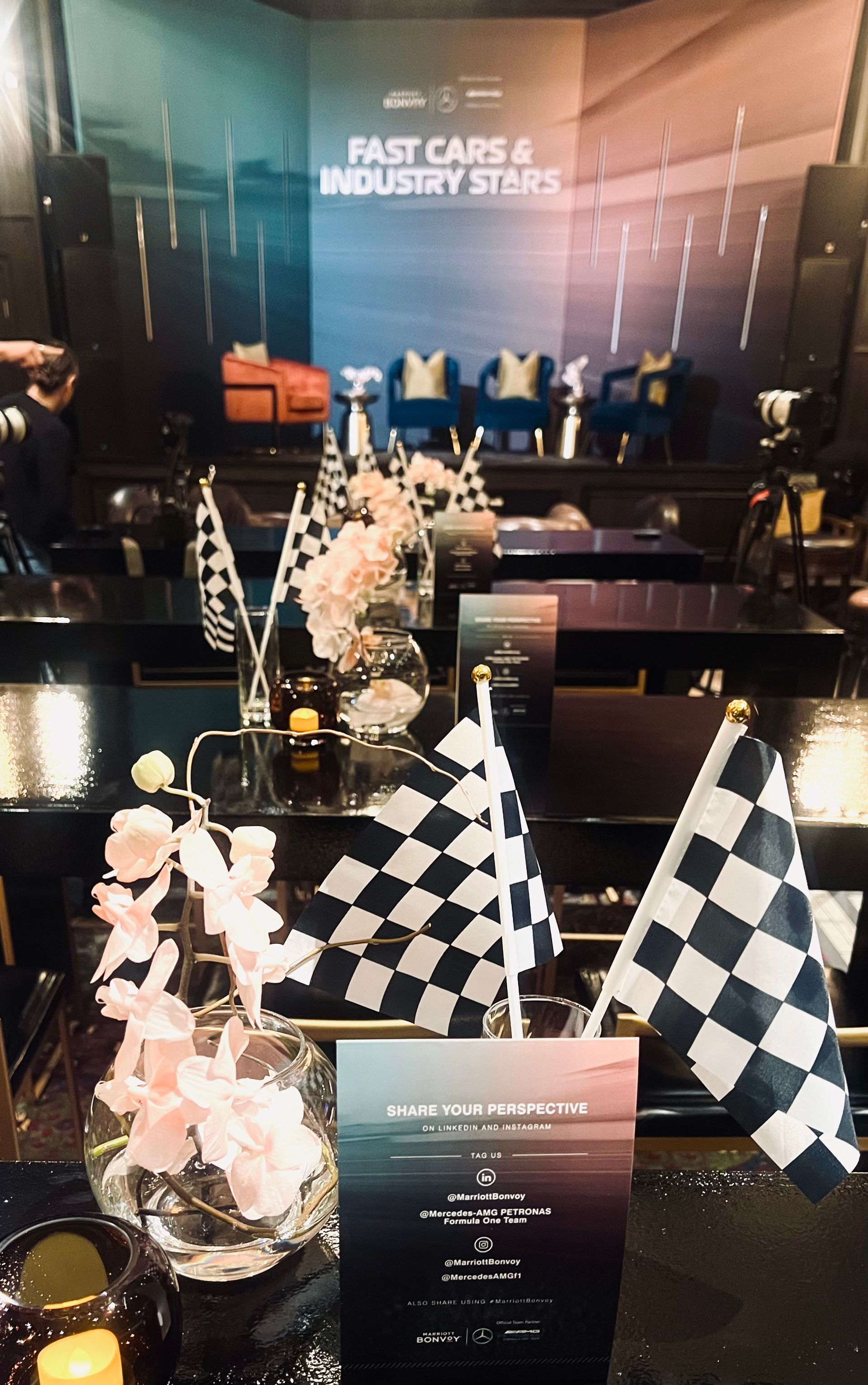 Las Vegas Corporate Racer F1 theme event decor
