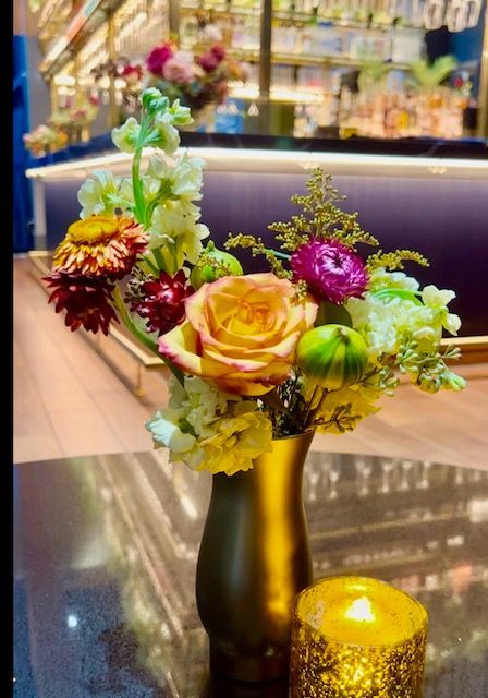 Las Vegas corporate Cocktail table small bud arrangements