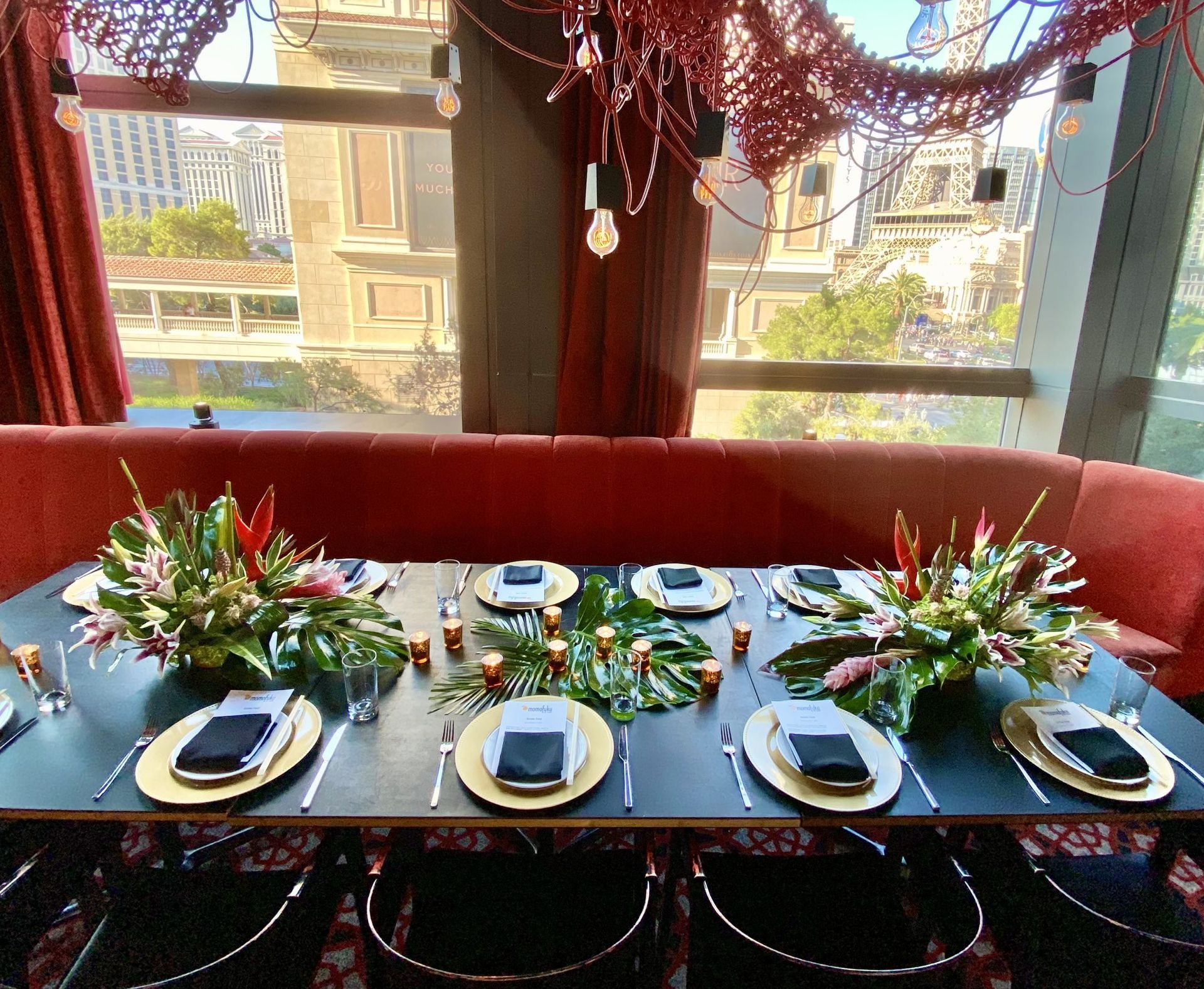 Las Vegas corporate Tropical table scape