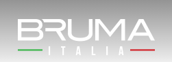Un logo per bruma italia con sfondo grigio