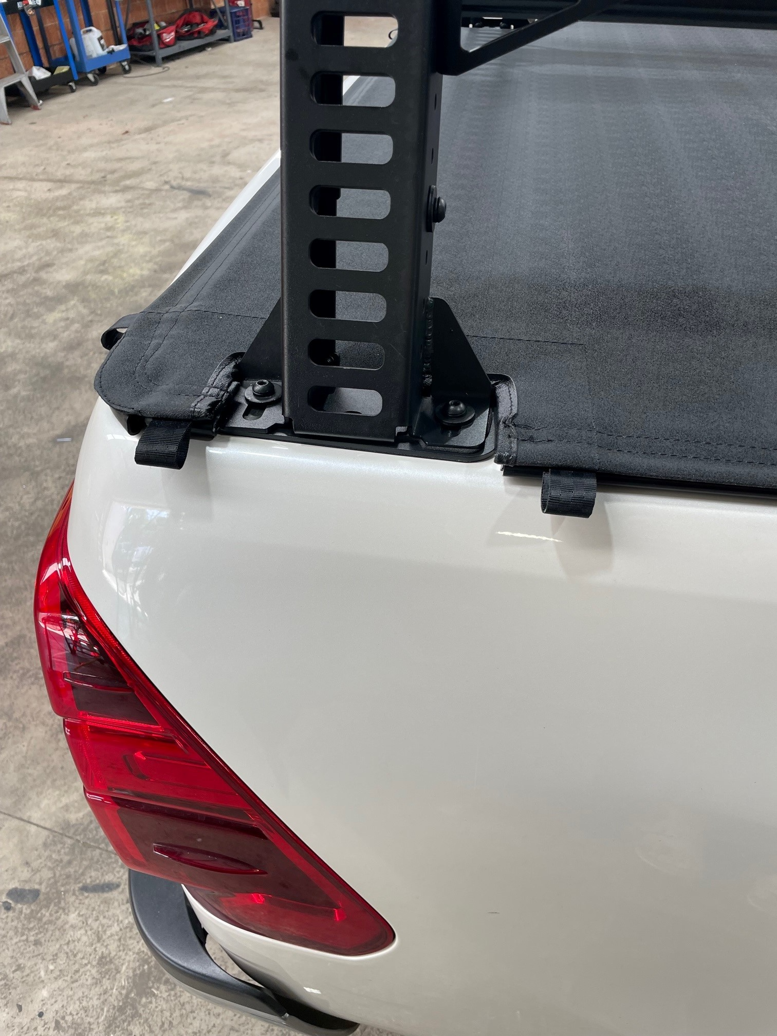 The Boot Of A White Ute With A Canopy Cover — Simmons Glass & Trim In Bathurst, NSW