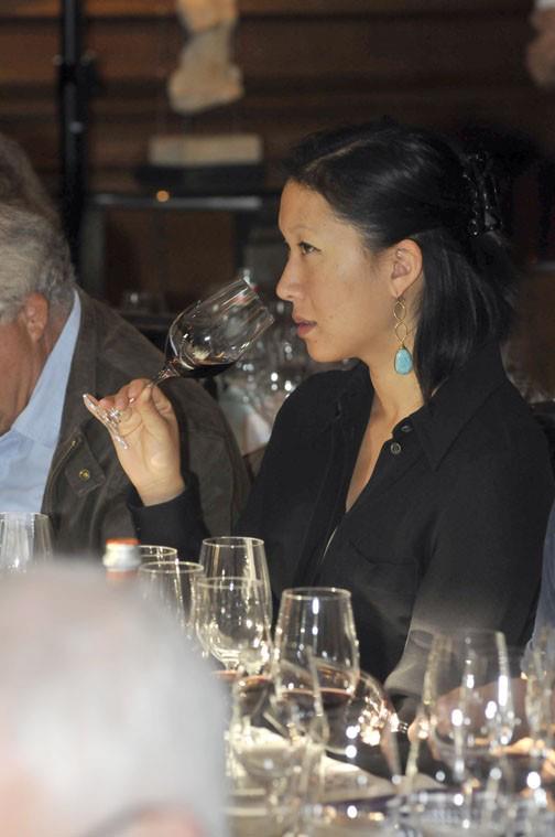 Photo of Renée at a wine tasting