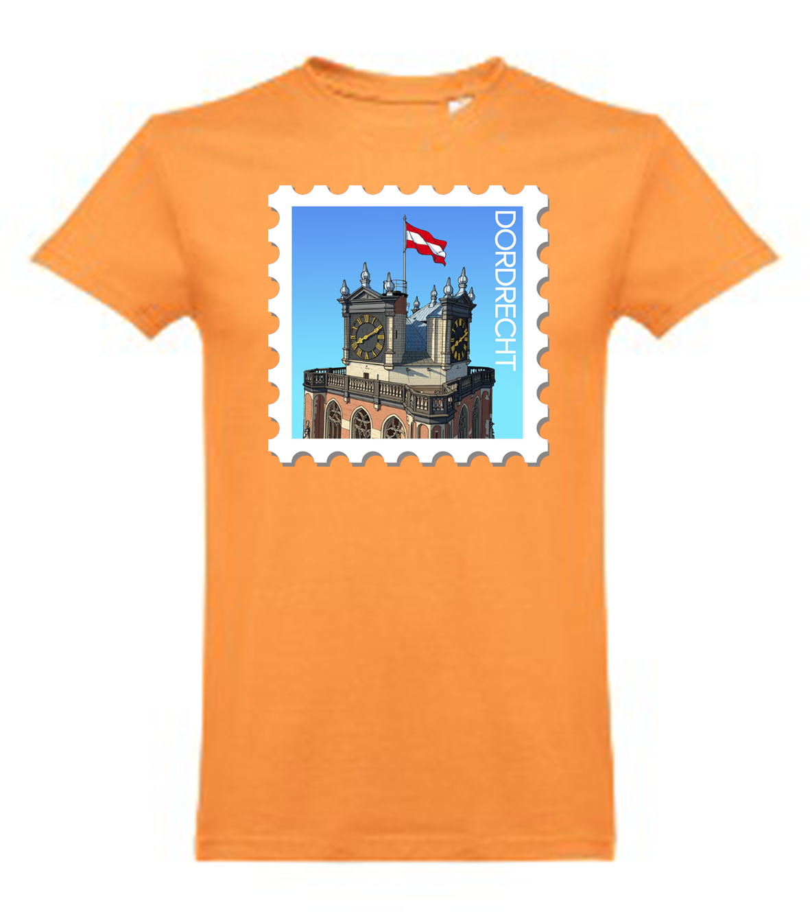 T-shirt Grote kerk Dordrecht  abrikoos