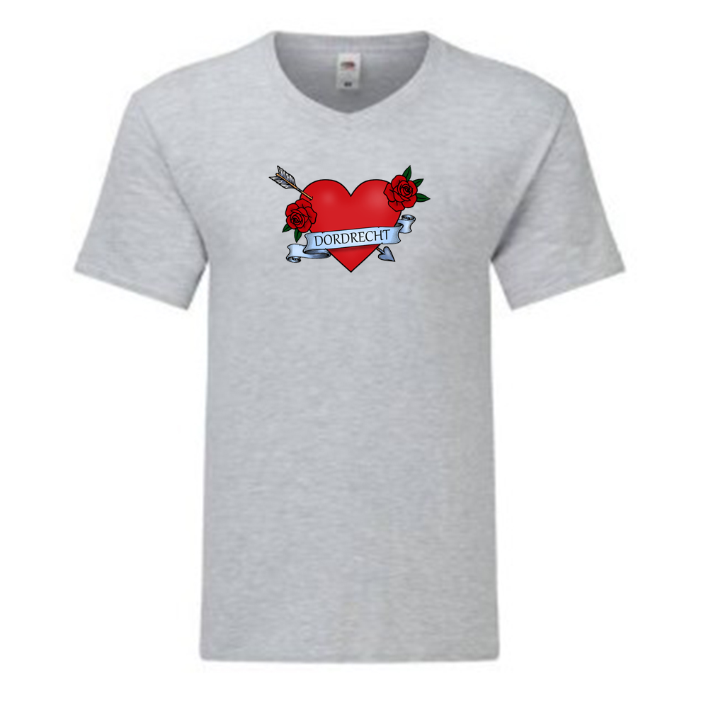 I love Dordt - V-hals Unisex - grijs