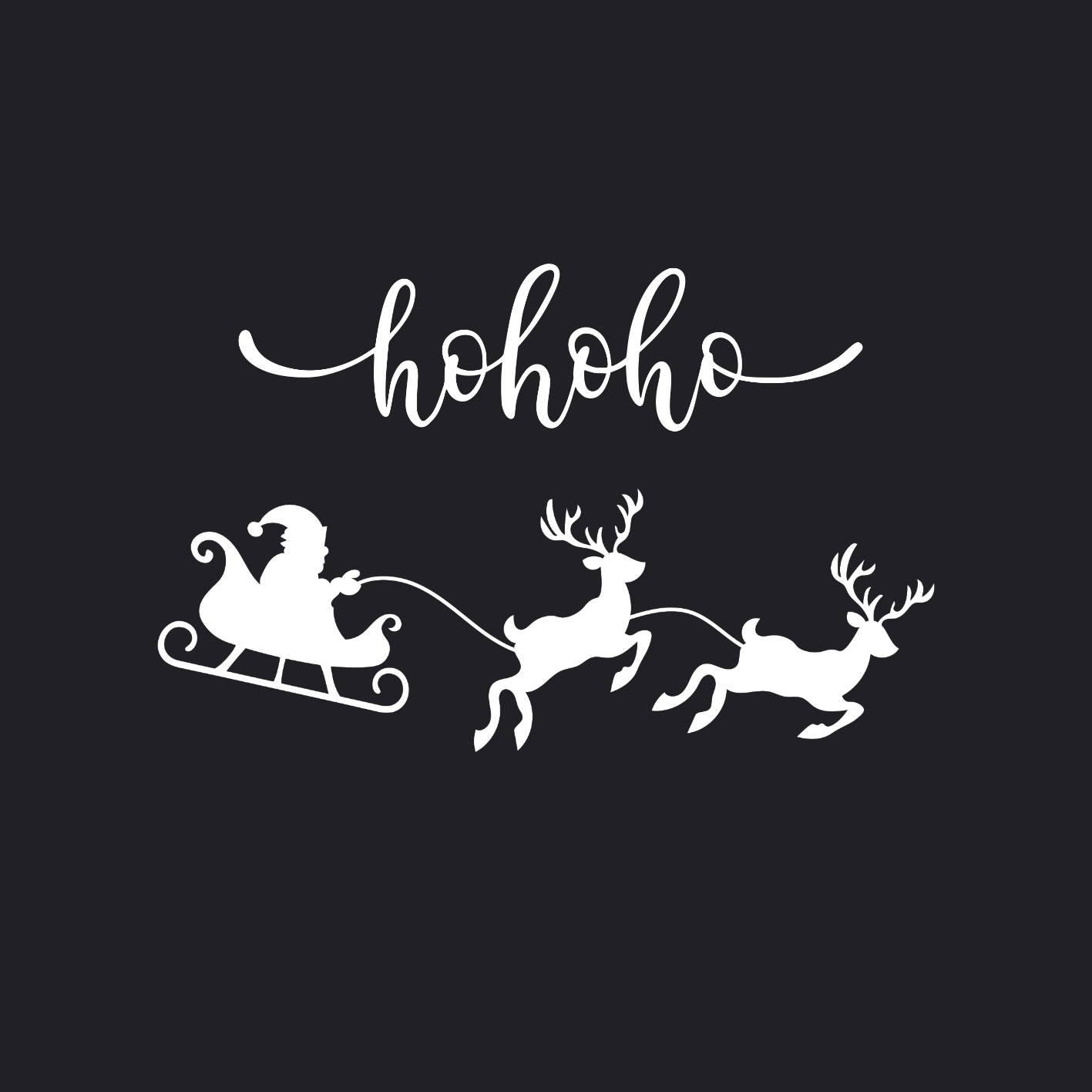 HoHoHo Kerst T-shirt unisex zwart
