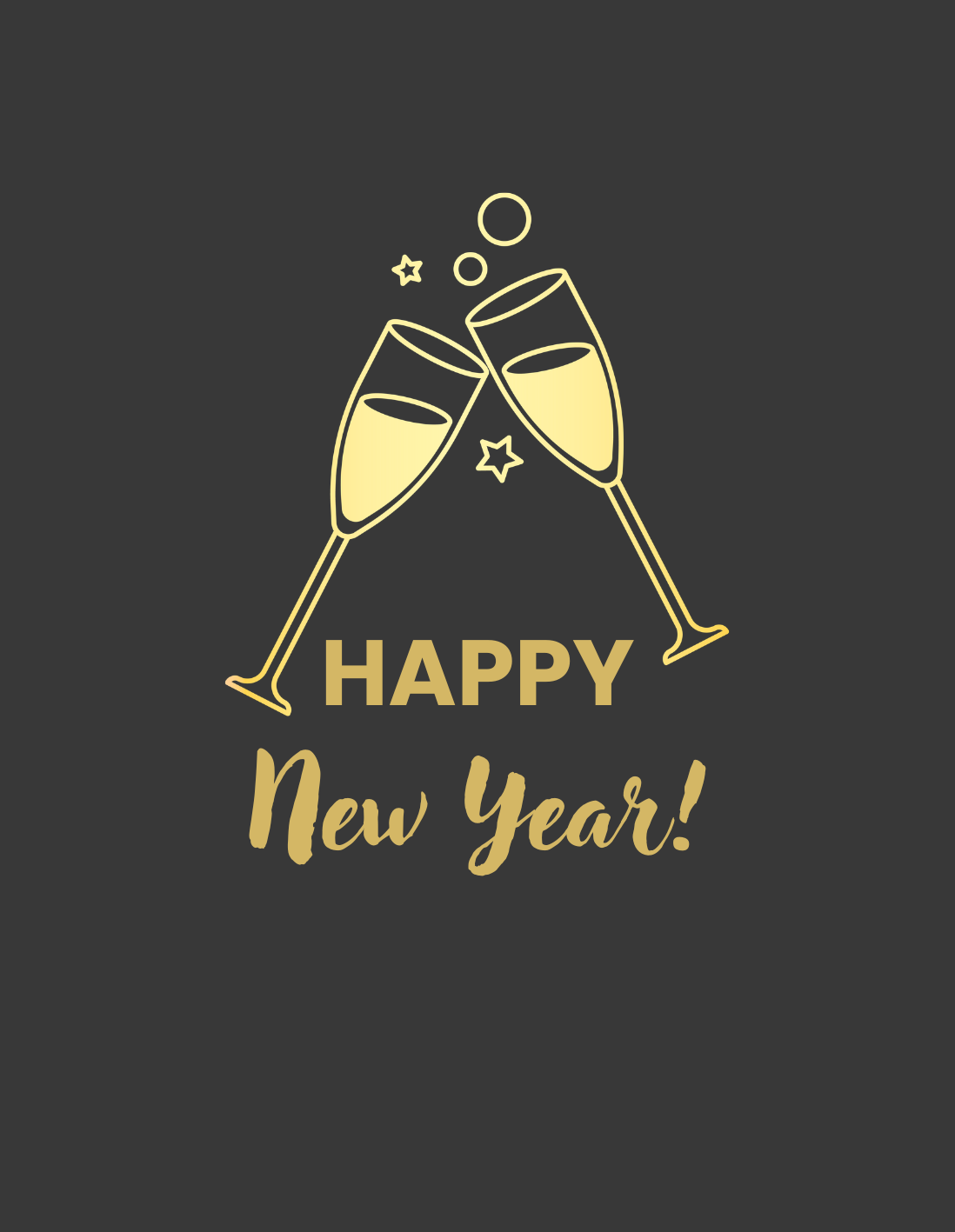Happy New Year T-shirt  dames