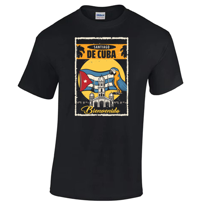 Zomers Cuba T-shirt  unisex zwart