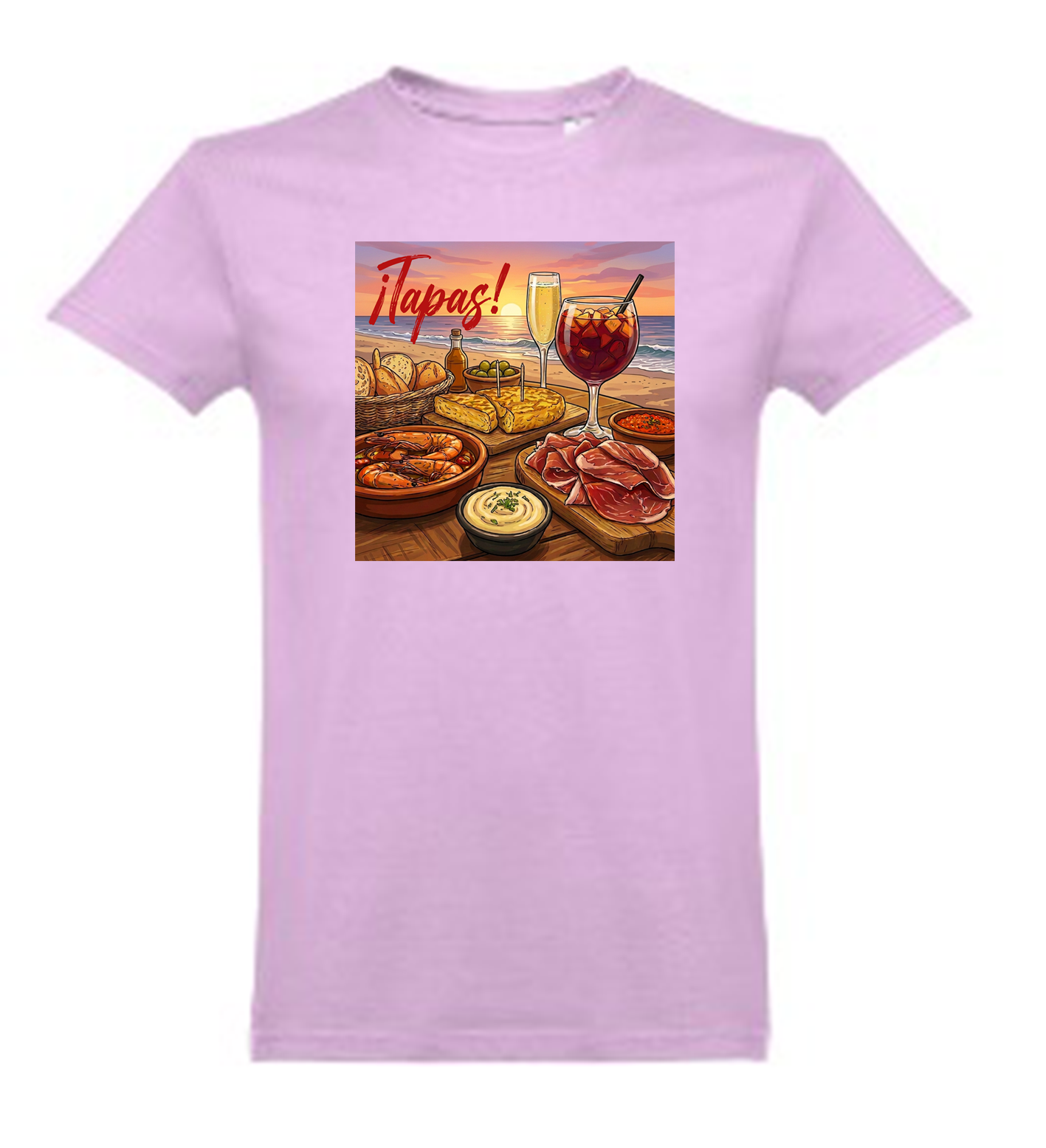 Spaans Tapas T-Shirt  unisex  lila