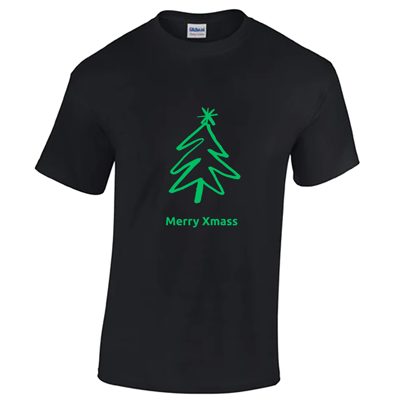 Kerst T-shirt unisex zwart