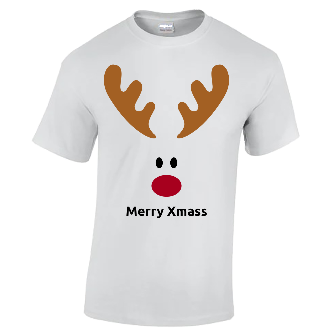 Rudolph kerst T-shirt - Unisex - wit