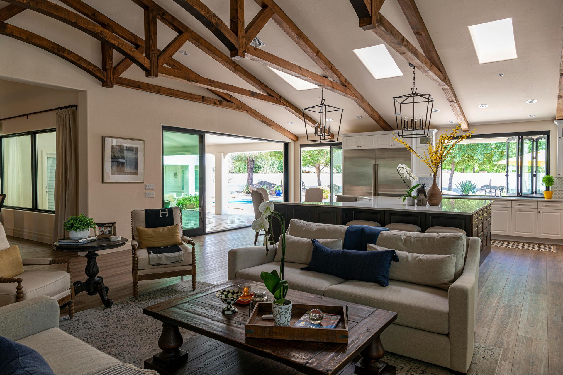 Spacious open-plan living room in a Peoria, AZ home, representing the value of proper homeowners insurance coverage.