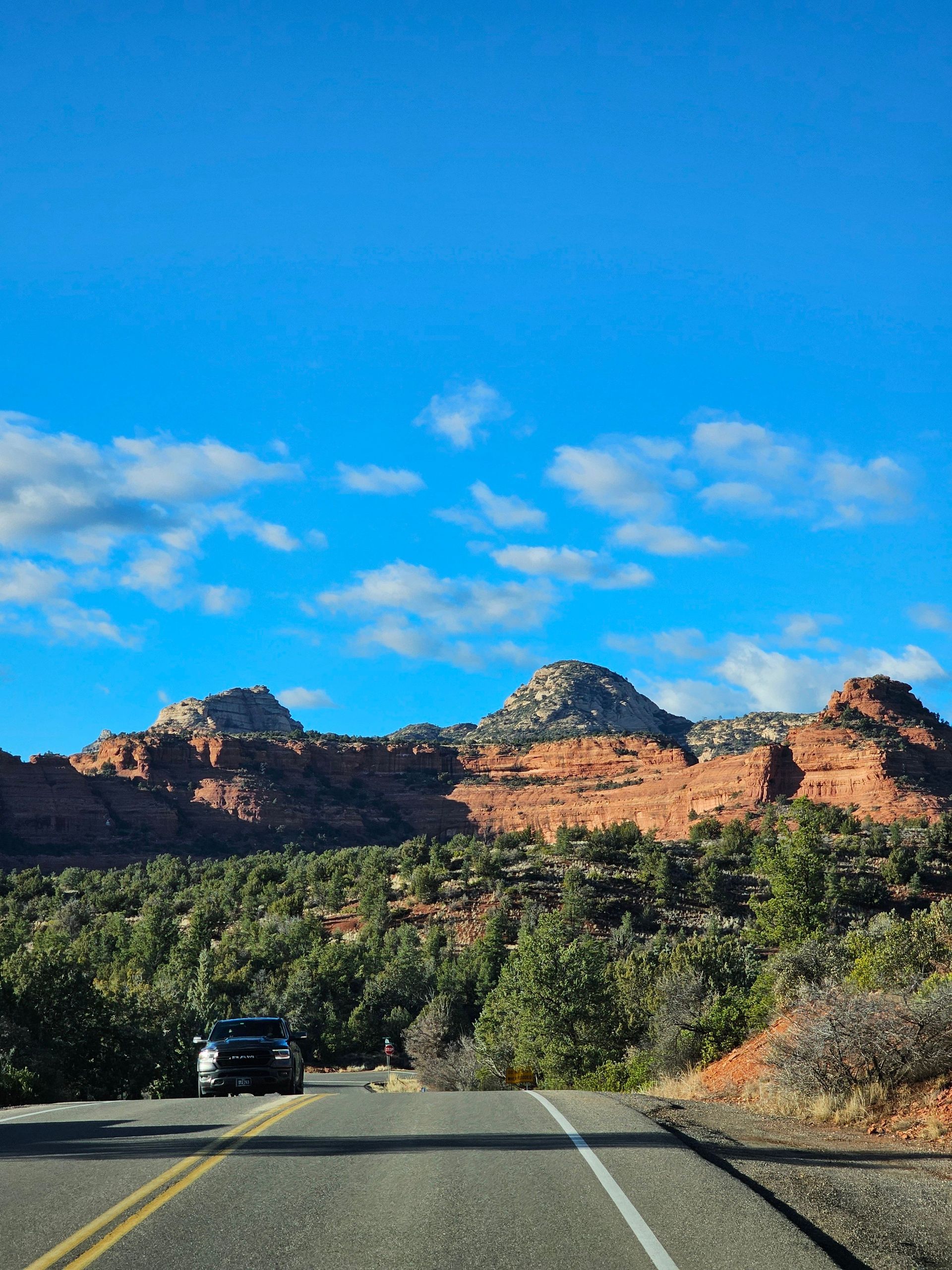 Red rock desert road in Arizona, where a car accident could trigger a subrogation claim