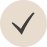 Uma marca de verificação preta em um círculo branco em um fundo branco.