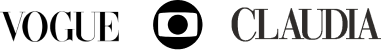 Um logotipo preto e branco para vogue e claudia