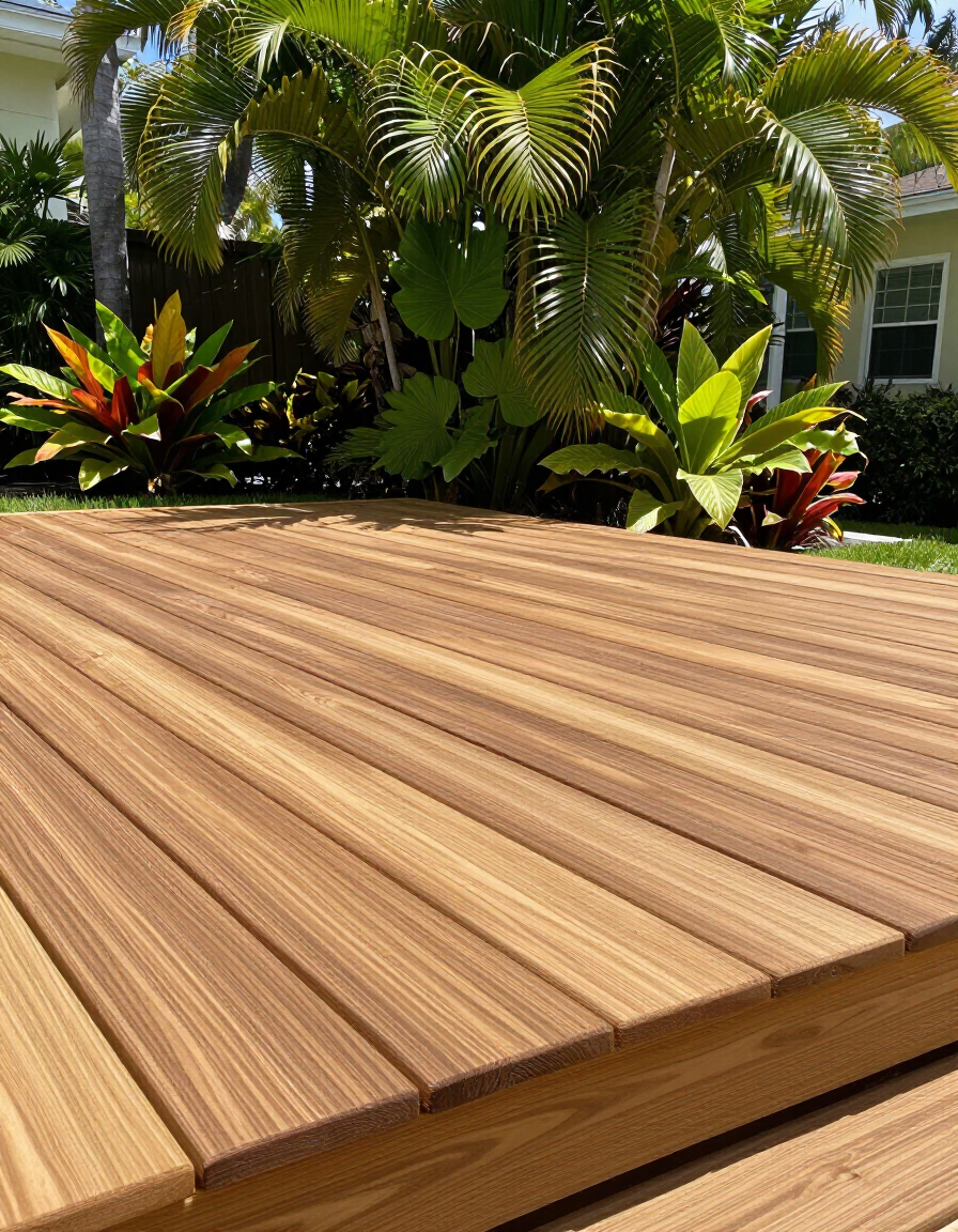 Completed deck and patio project by Sunset Solutions Team Services LLC in South Florida