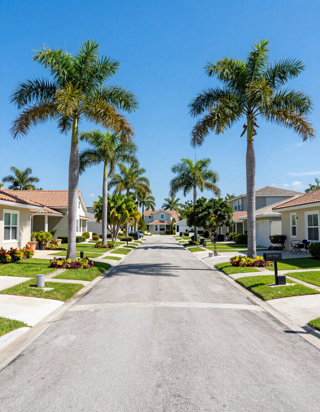 South Florida residential neighborhood served by Sunset Solutions