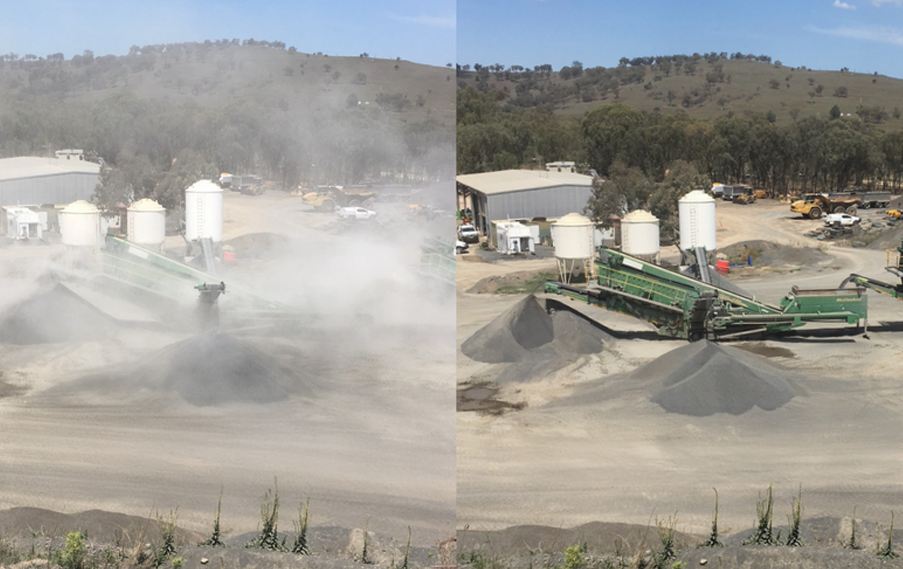 Trucks working on a mining site.