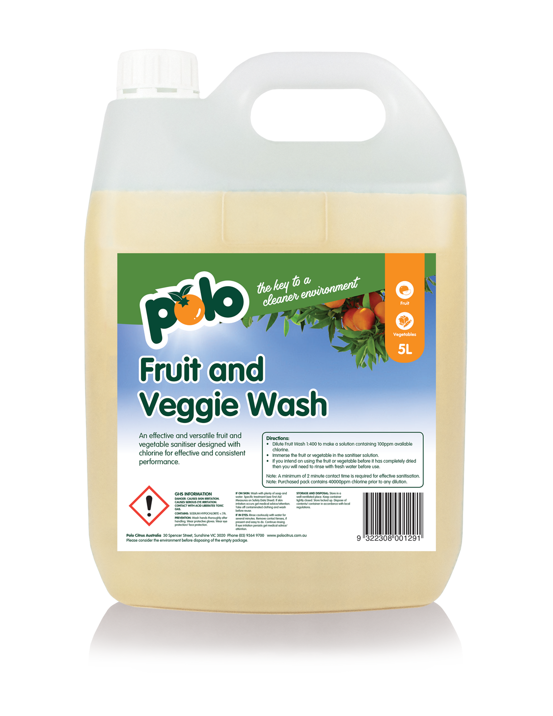 Polo Citrus Fruit and Veggie Wash