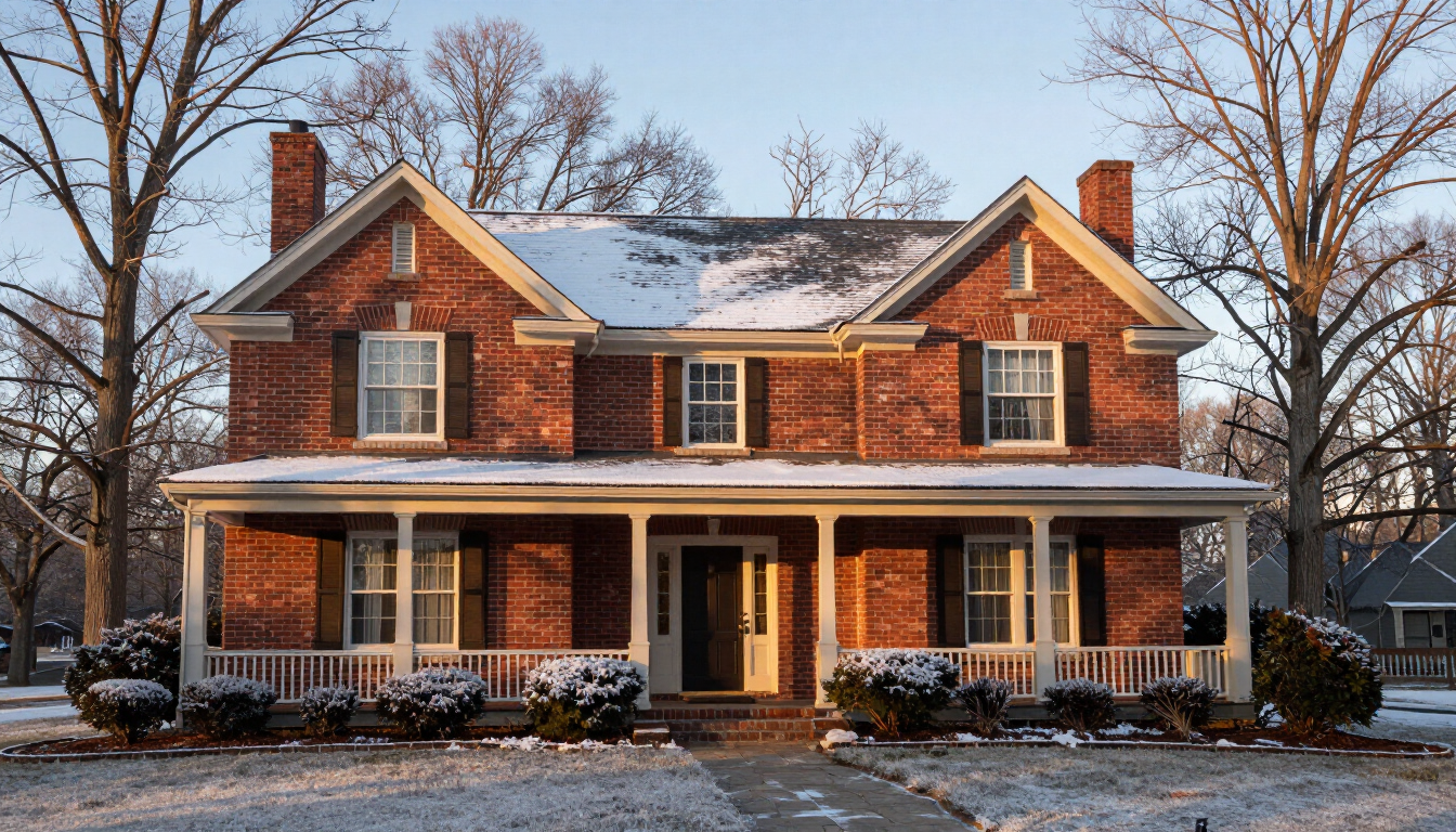 A beautiful Middle Tennessee home during a crisp winter morning, representing residential comfort.