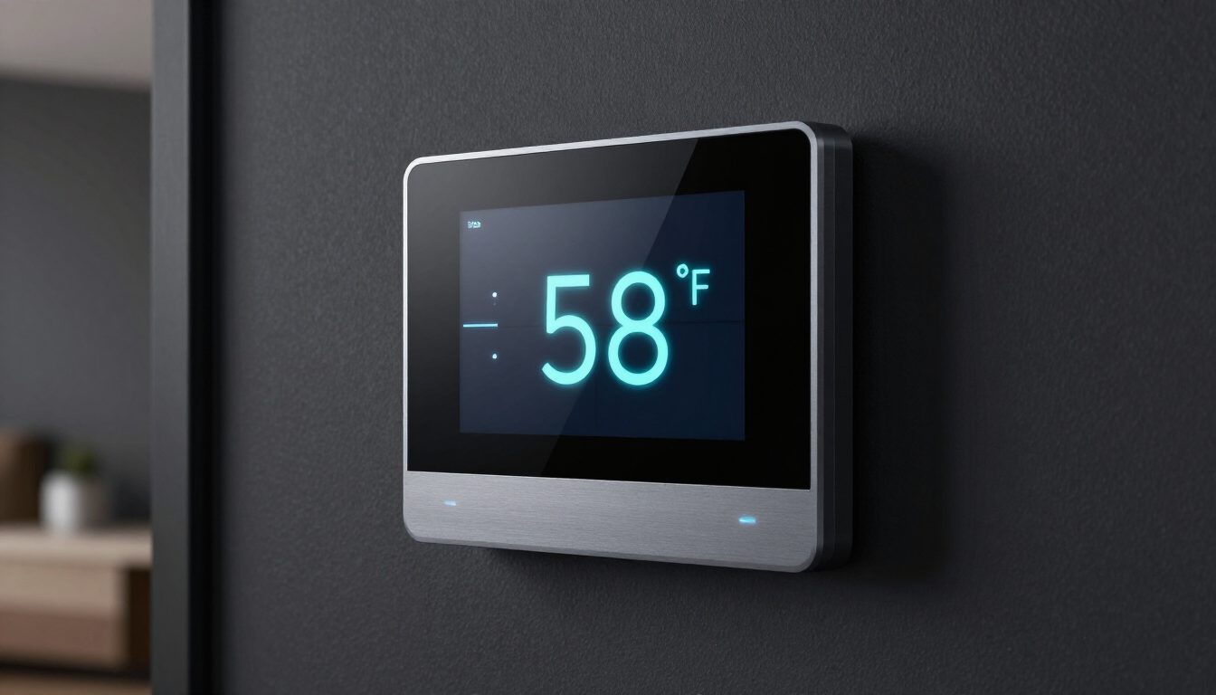 Thermostat showing low temperature