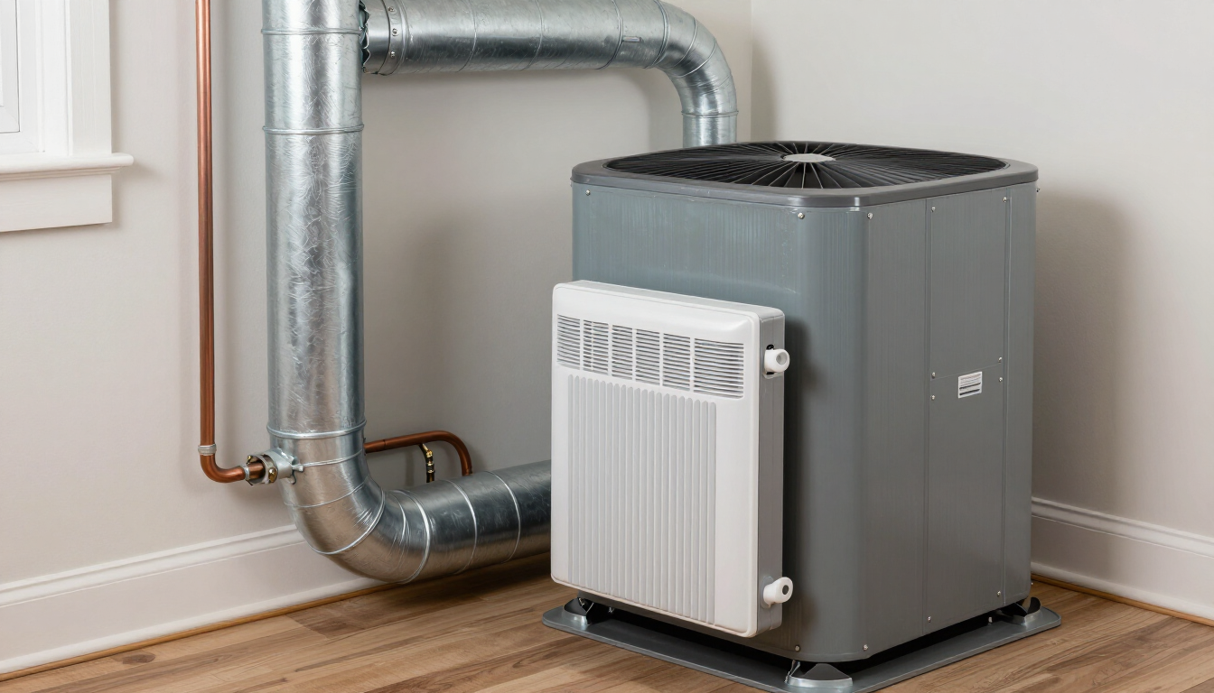 Whole-home humidifier installed with a furnace