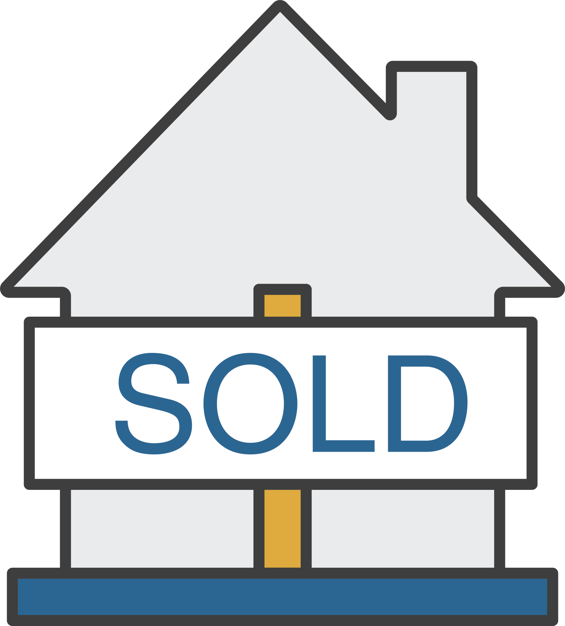 Click to learn more about conventional loans icon of a house with a SOLD sign in front