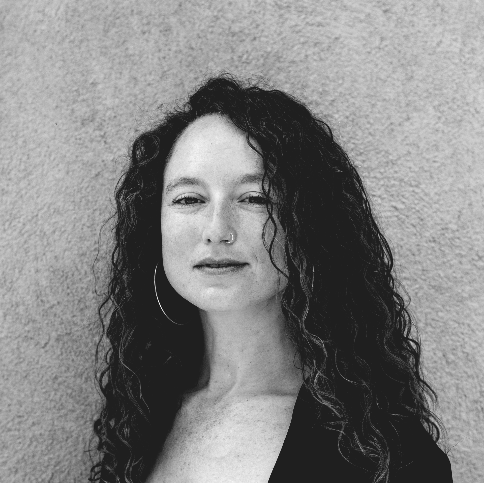 black and white headshot of Erica Dimond office manager at Dimond Mortgage, Taos New Mexico