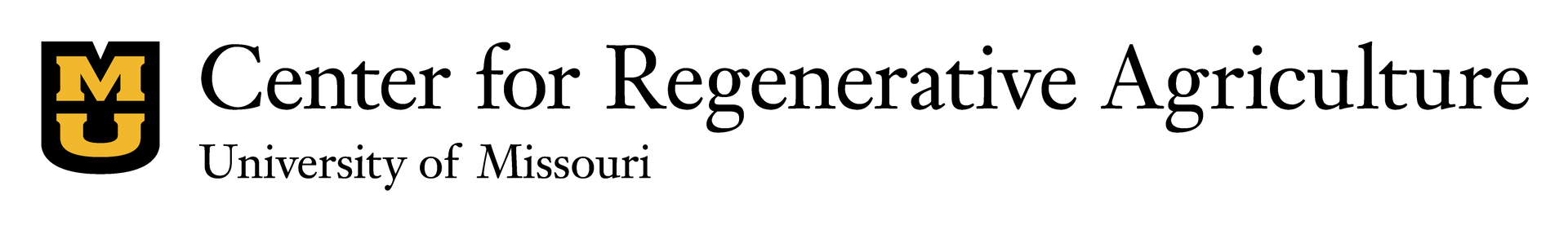 Logo for the Center for Regenerative Agriculture at the University of Missouri.