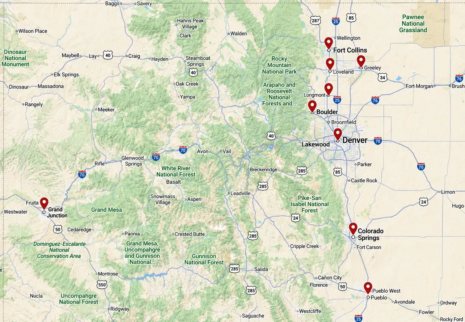 Service Area Map Service Area Map