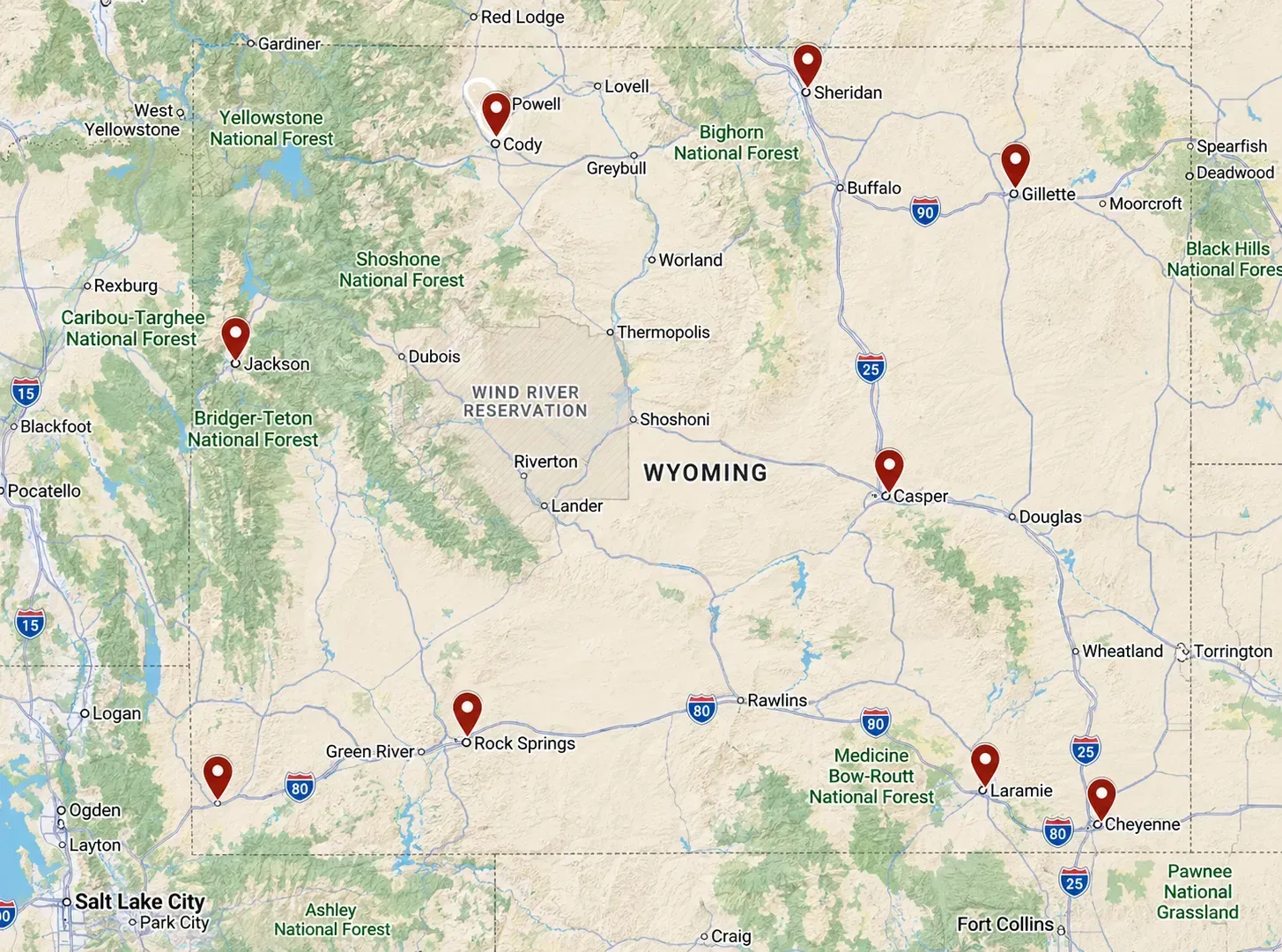Service  Area Map