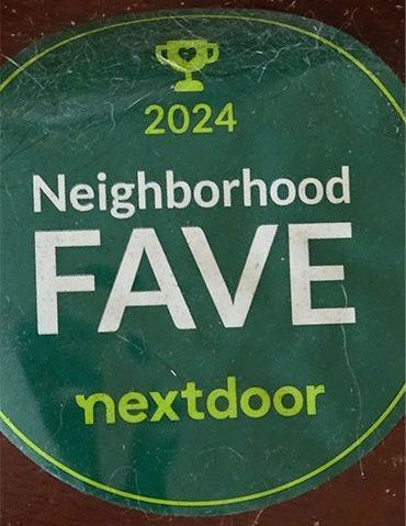 A green circular Nextdoor 