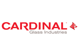 Cardinal Glass Industries logo, red text and a stylized red bird icon on white background.