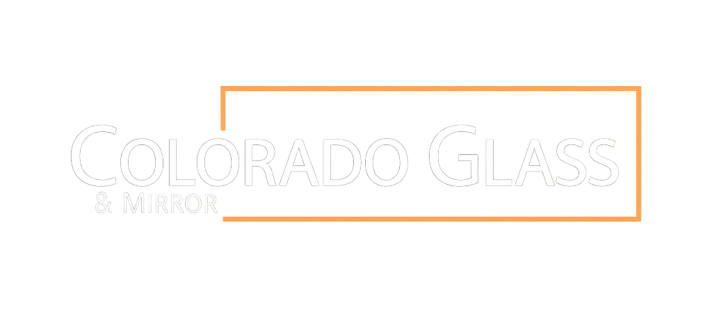 Colorado Glass & Mirror logo: Blue text with an orange border on white.