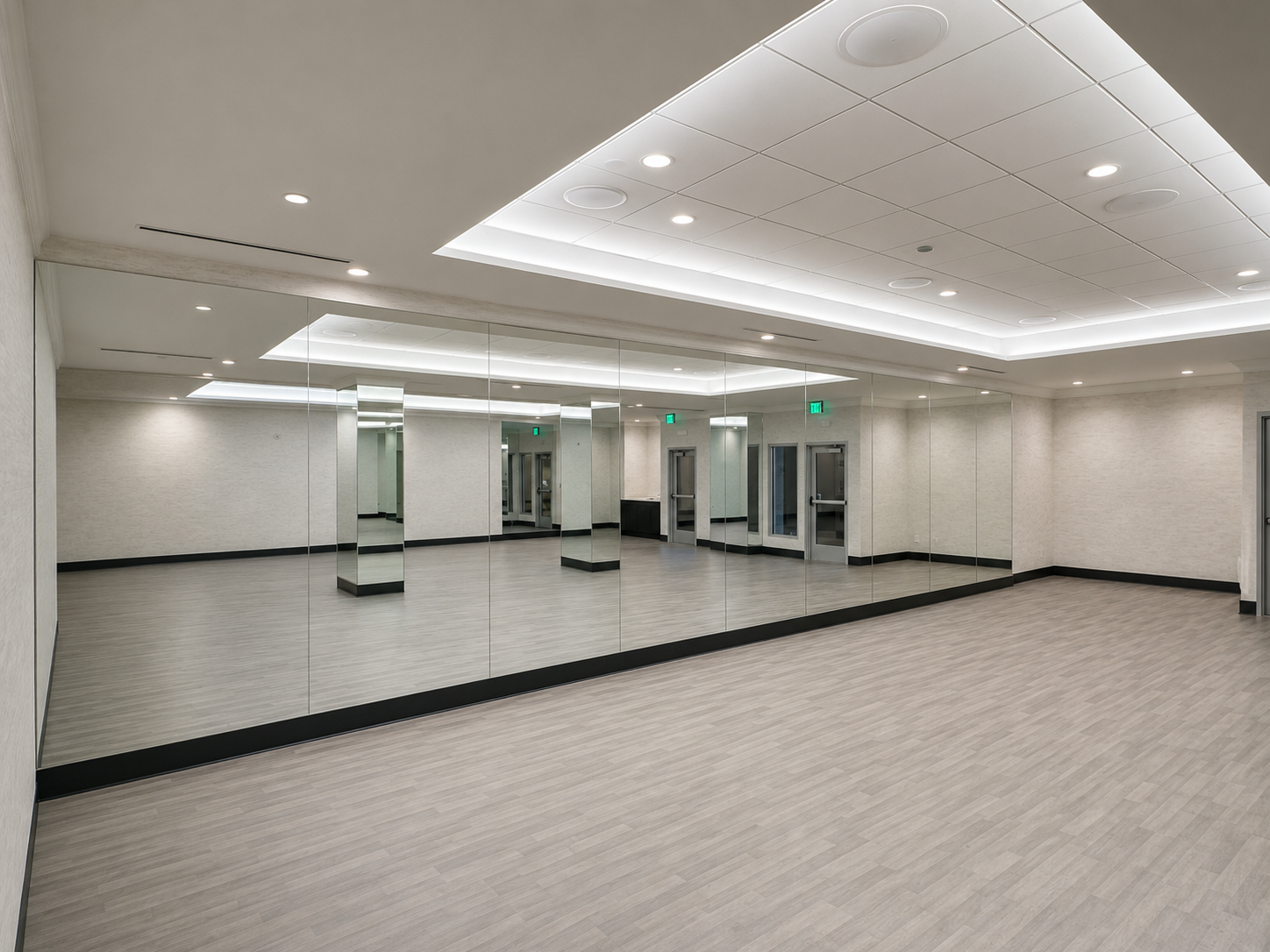 Commercial mirror installation by Colorado Glass and Mirror