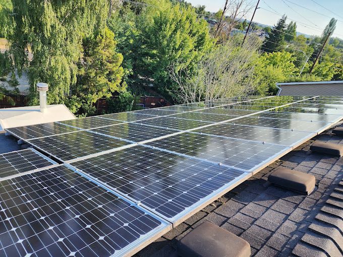Clean and shiny solar panels after professional solar panel cleaning services in Portland, Oregon.
