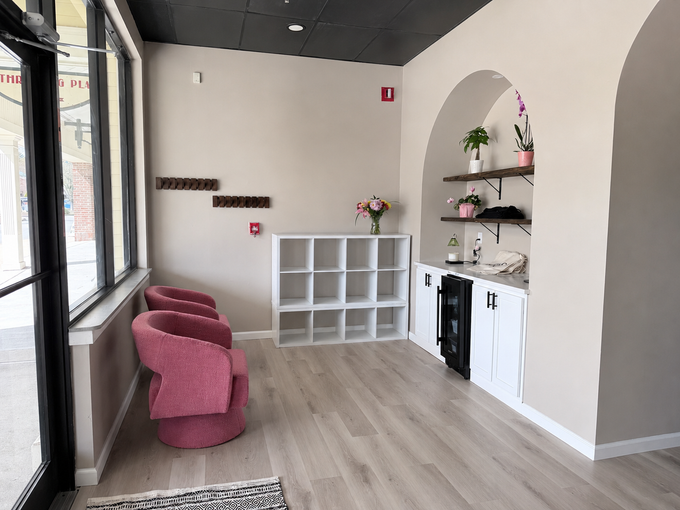 Reception area at Micro Moves lagree fitness studio”