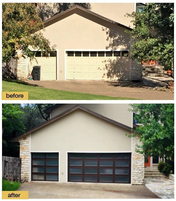 Cool glass garage doors — Killeen, TX — Killeen Overhead Doors