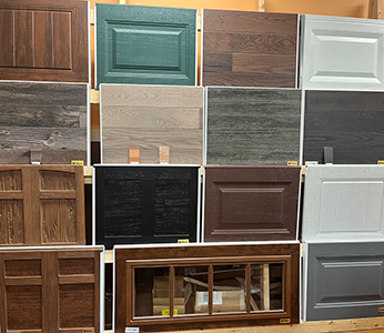 showroom garage door samples