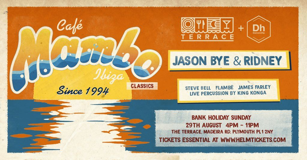 A poster for jason bye and ridney at cafe mambo