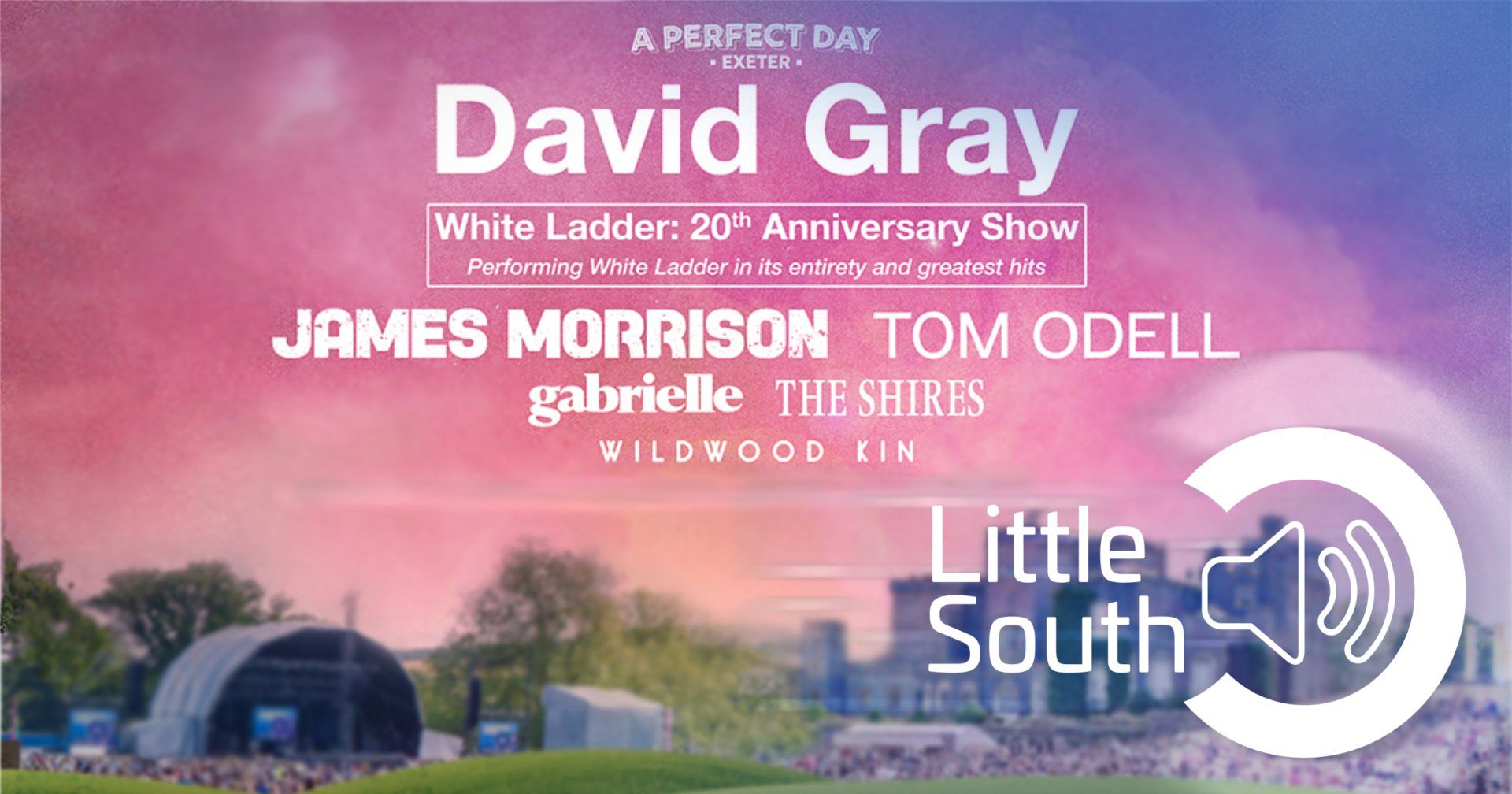 A poster for david gray 's white ladder 20th anniversary show