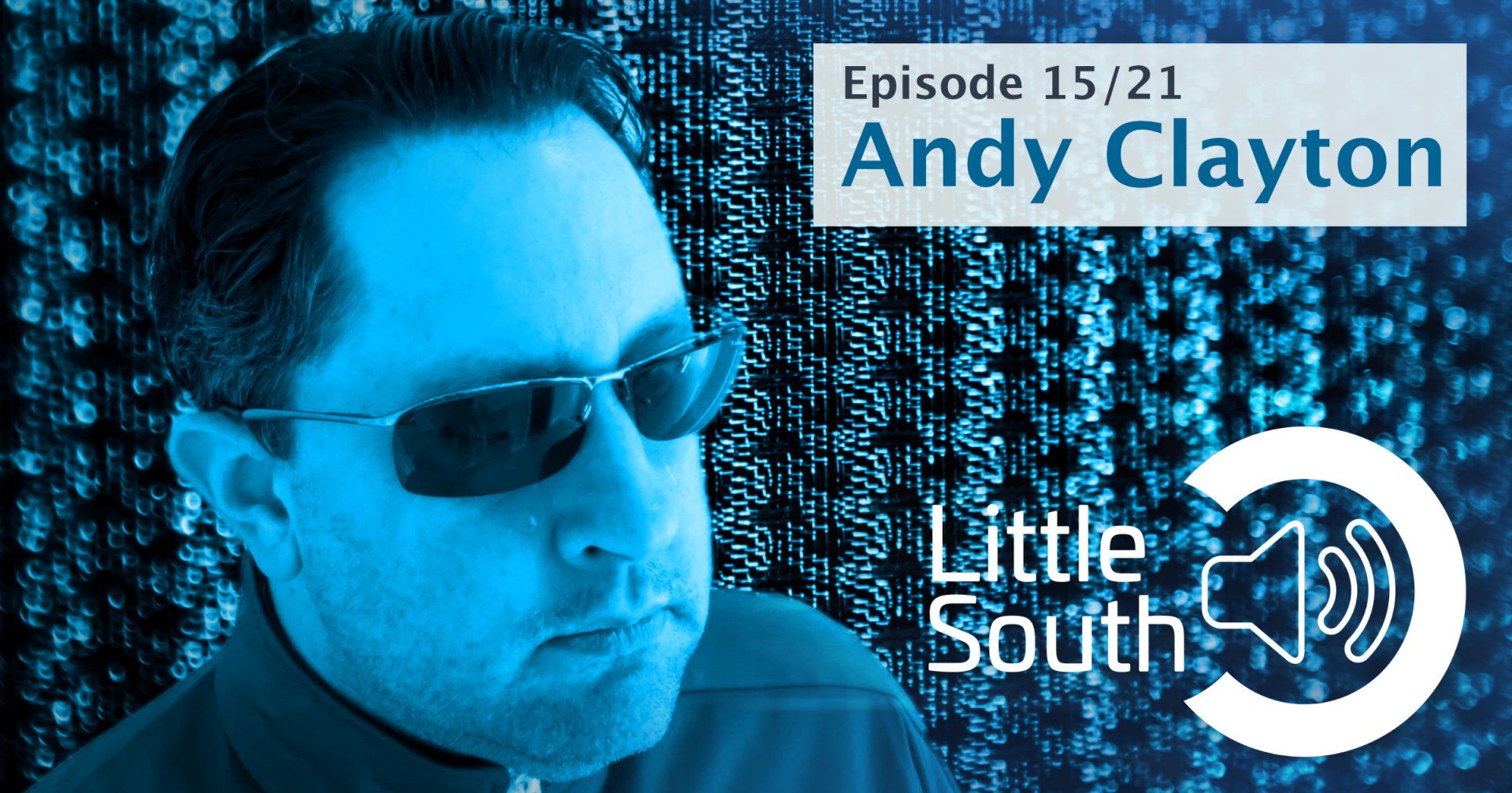 A man wearing sunglasses and a little south logo