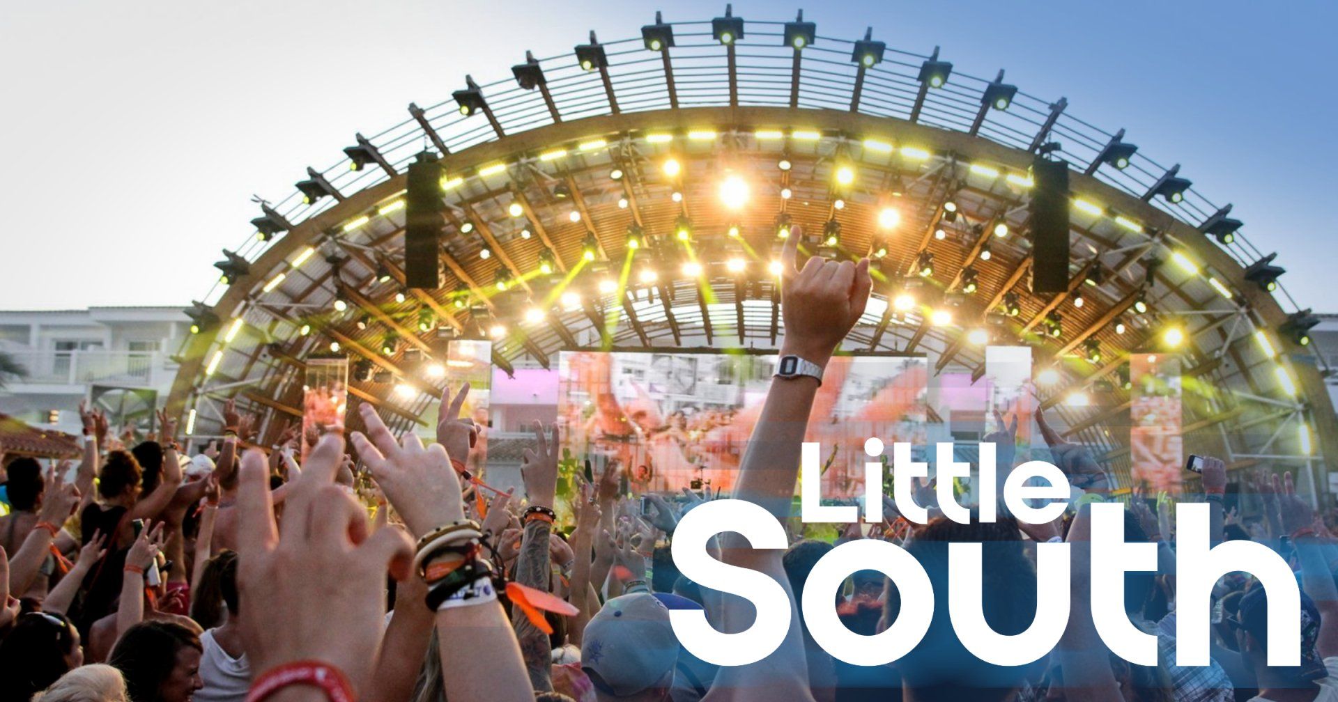 A crowd of people at a little south festival