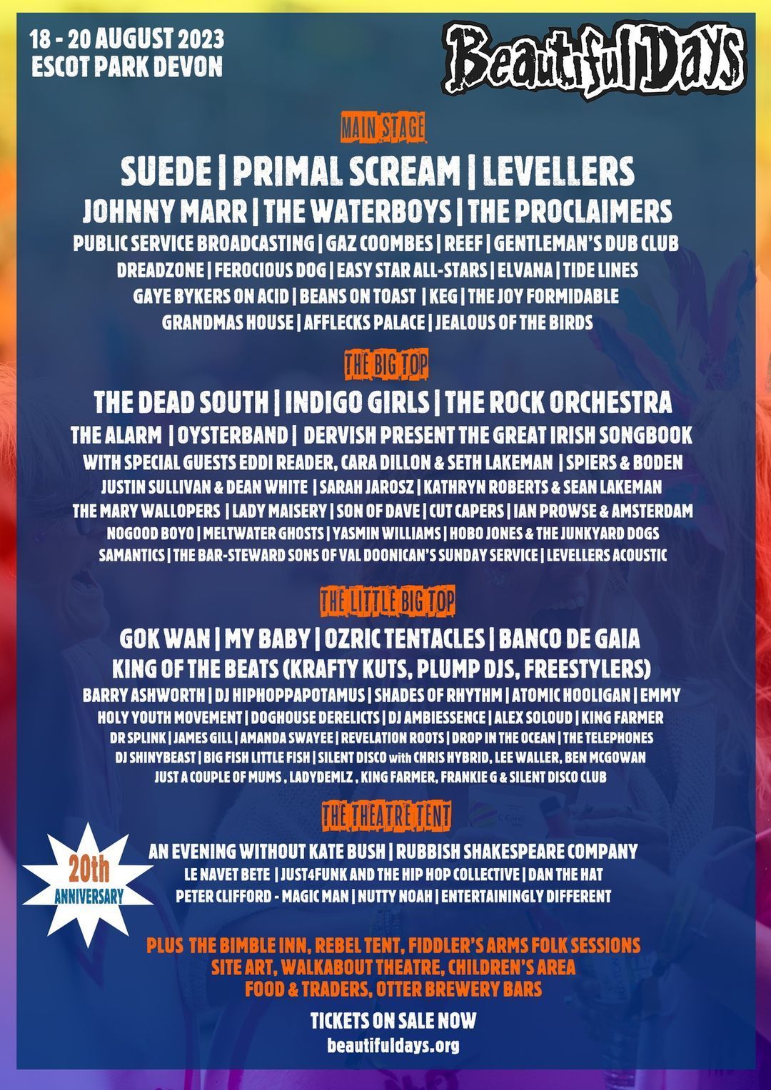 A poster for a music festival called beautiful days