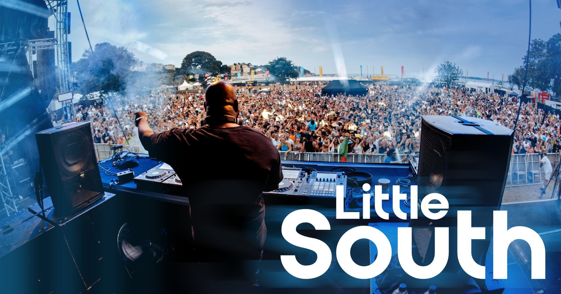 A dj is playing music at a little south festival