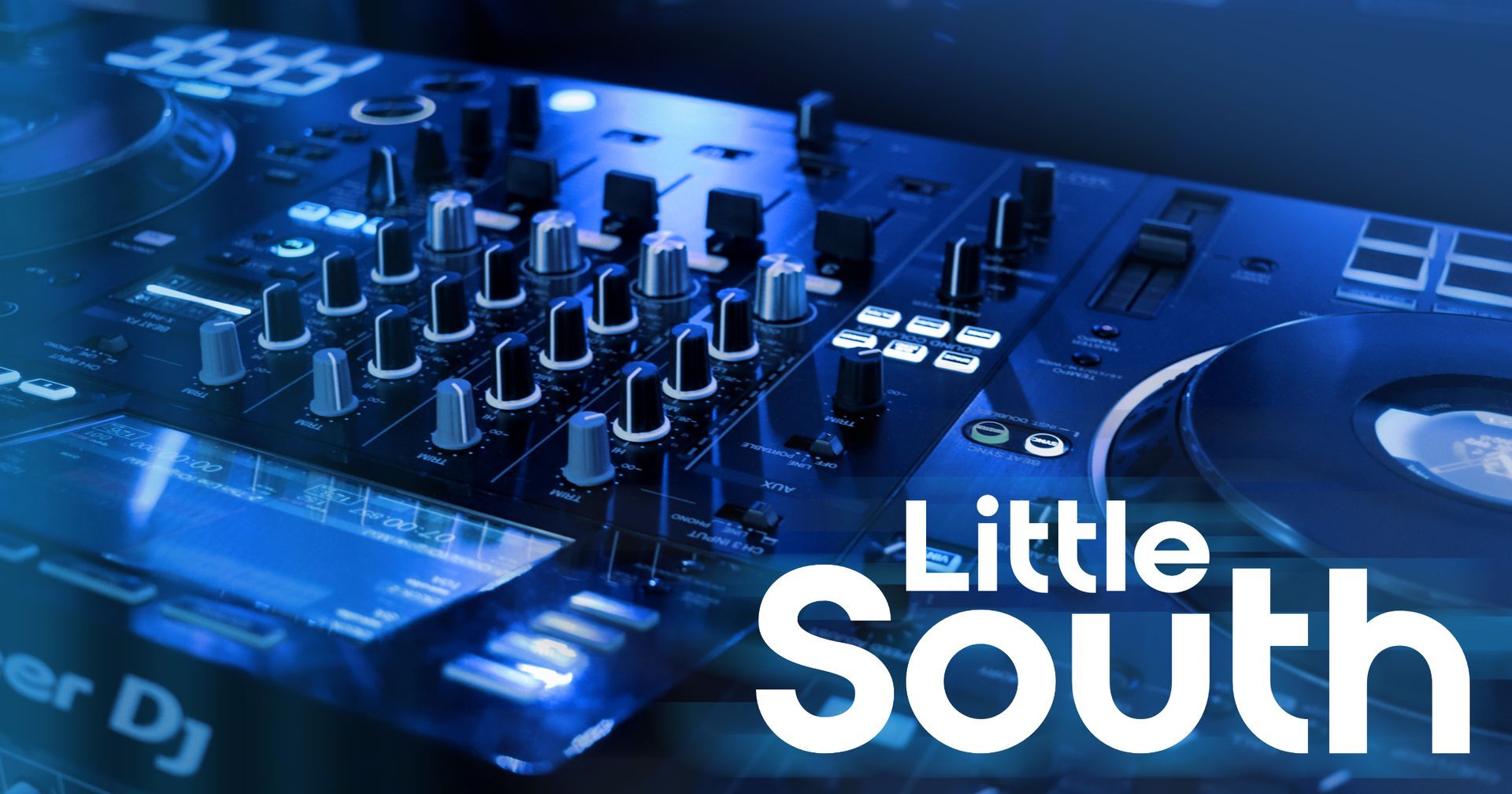 A dj controller with the words little south written on it