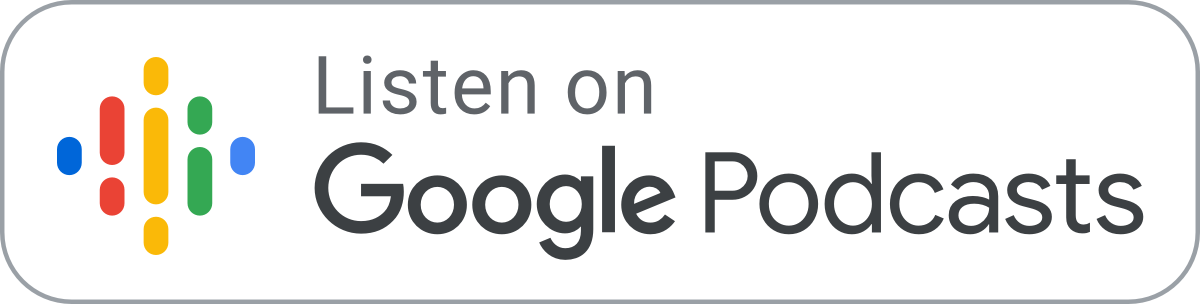 A button that says listen on google podcasts on a white background.