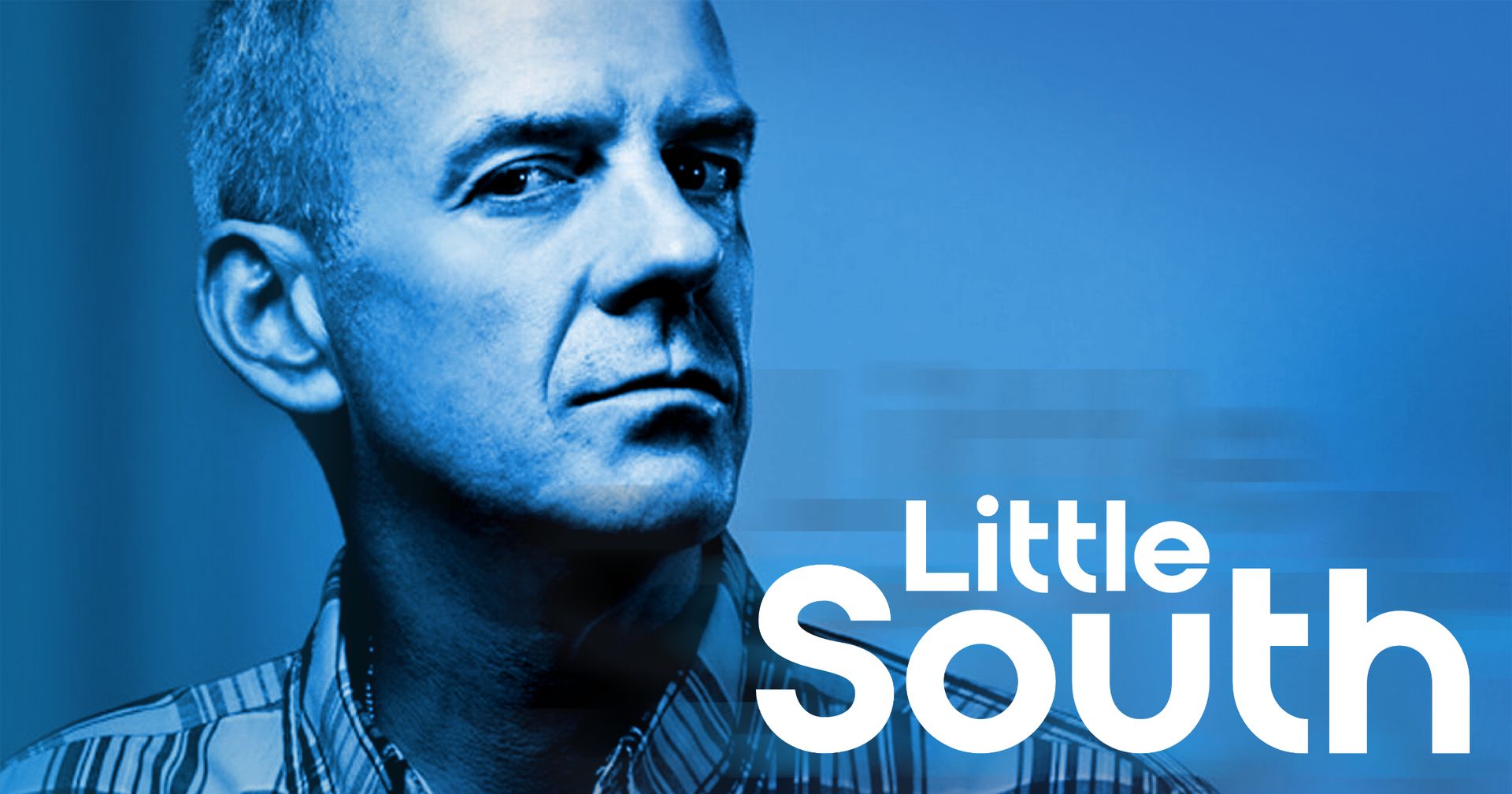 A movie poster for little south shows a man in a blue shirt