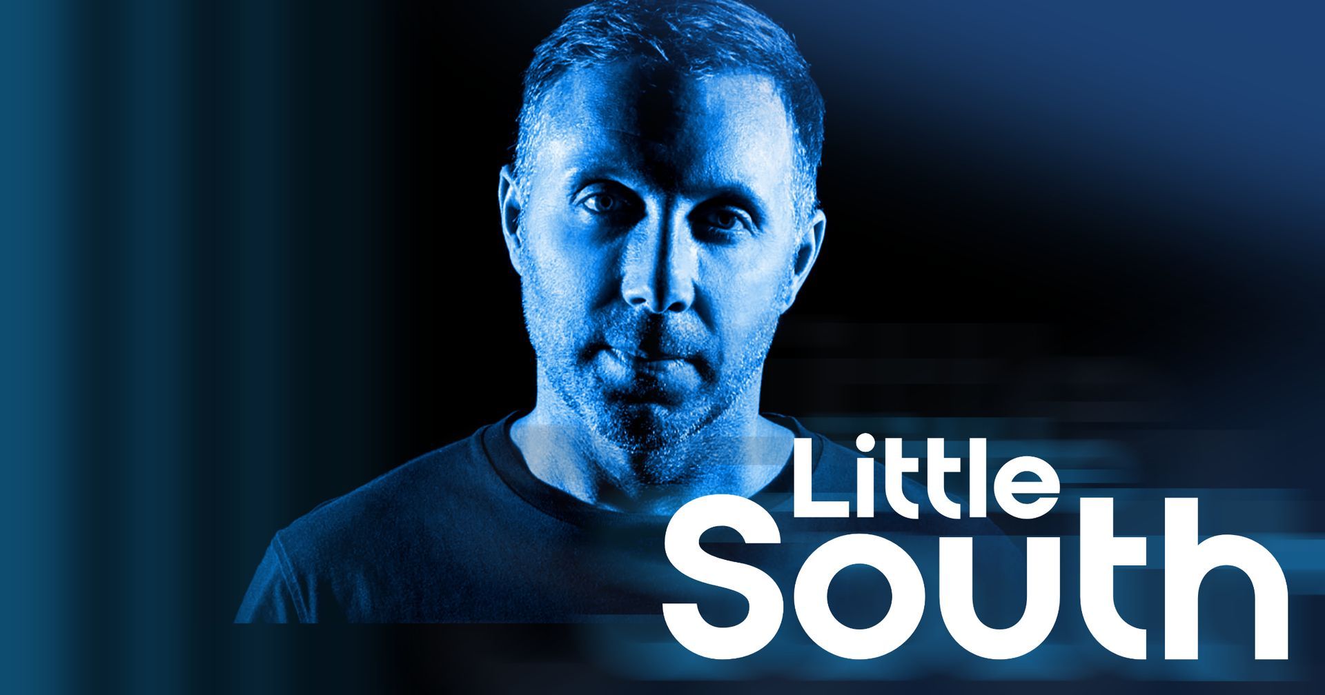 A man with a beard is on a little south poster